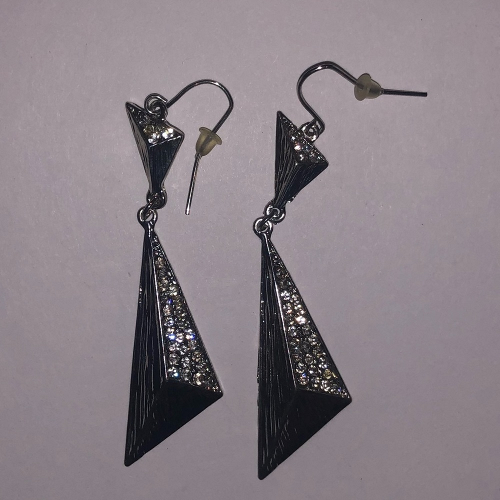 Jewelry: Abstract Triangle Dangle Earrings